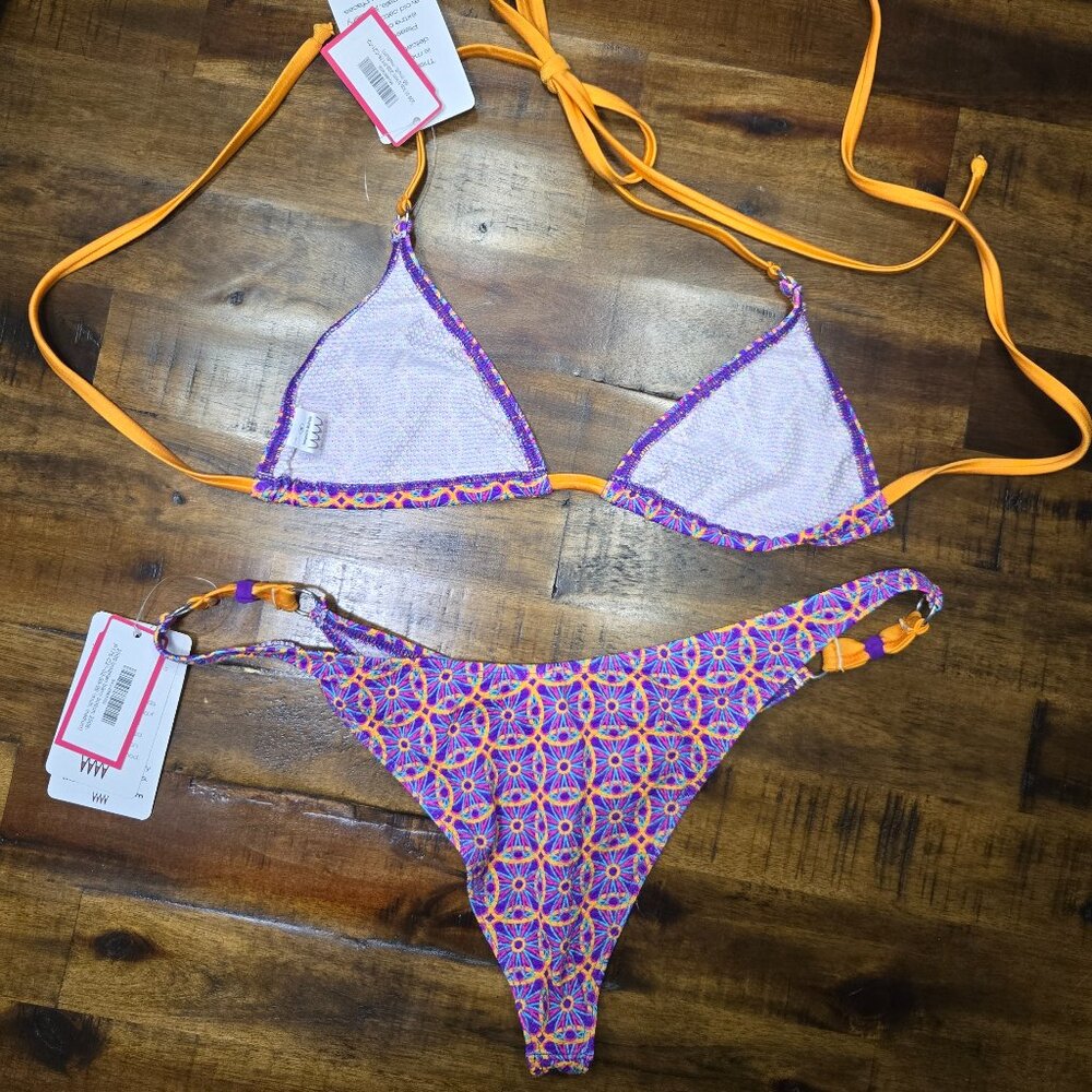 Wicked Weasel Electric Carnival Bikini Top & Bottom - Medium - Purple - NWT!! - Picture 4 of 4